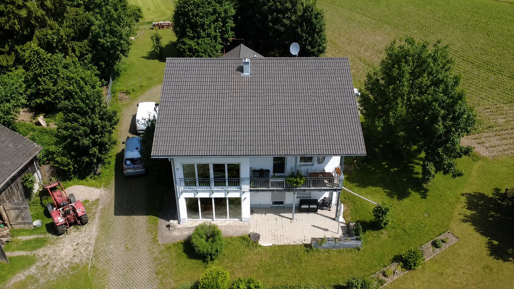 Vorher · Dach unbelegt